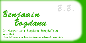 benjamin bogdanu business card